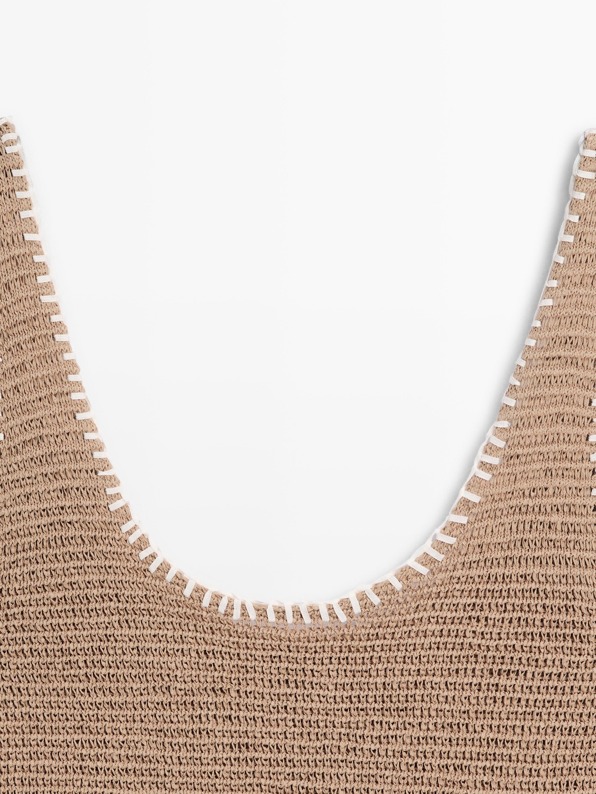 Top en maille de coton mélangé
